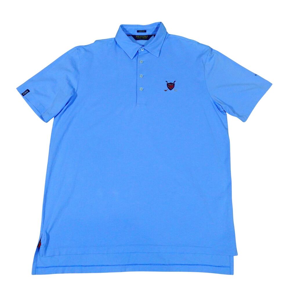 Ralph Lauren Pro Am 2017 PIMA Cotton Golf Polo Crest Stretch Lisle Men's Large